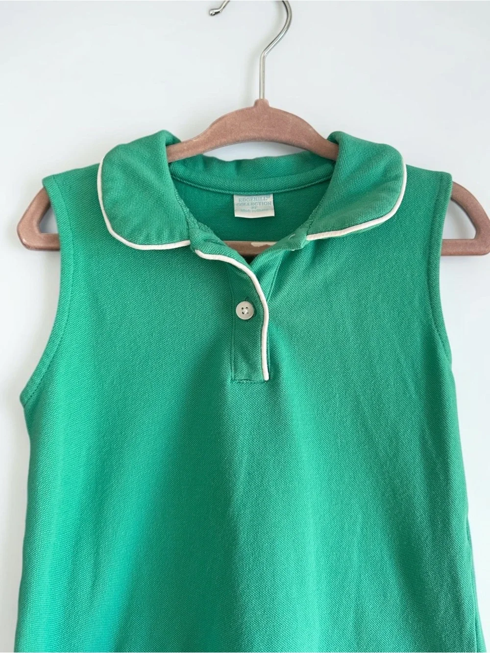 Edgehill Collection Toddler Girl Green Polo Ruffle Dress Preppy Size 3T